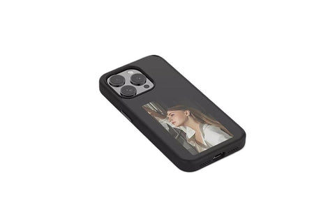 NFC E-Ink Smart Cover iPhone Ink Screen Display Digital DIY Custom Picture Phone Case -Black / iPhone 15 Pro Max