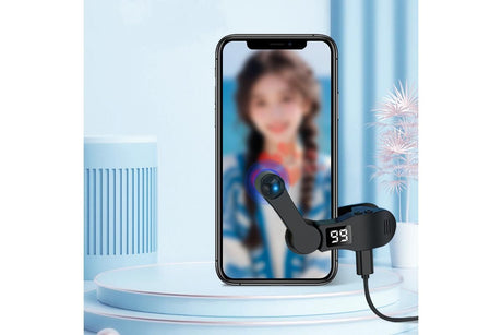 Smart Digital USB Clip on Auto Clicker for Mobile Phone Screen Live Likes - Black