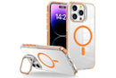 For iPhone 16 Series Phone Case with Stand Full Body Case -Orange /iPhone 16 Pro Max
