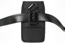 2Pcs Universal Black Oxford Cloth Phone Waist Pouch with Belt Clip and Card Holder Compatible with Most Smartphones - XL