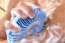 Silicone Body Cleansing Brush Shower Scrubber Gentle Exfoliating and Massage for all Kinds of Skin -Blue