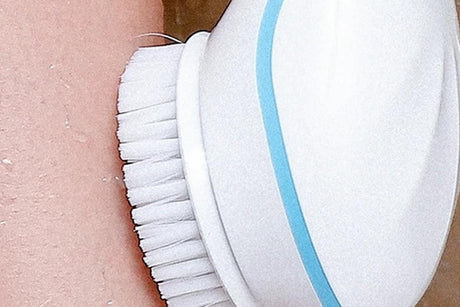 Rechargeable Body Brush Kit with Long Handle -Blue