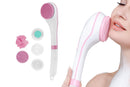 Rechargeable Body Brush Kit with Long Handle -Blue