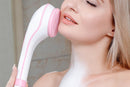 Rechargeable Body Brush Kit with Long Handle -Pink