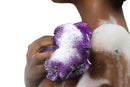 2PCS African Net Sponge Body Scrubber for Exfoliating and Bathing - Purple & Pink