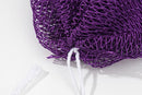 2PCS African Net Sponge Body Scrubber for Exfoliating and Bathing - Purple & Pink