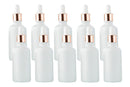 10 Pack Glass Dropper Bottles Rose Gold Caps for Essential Oils - 30ml