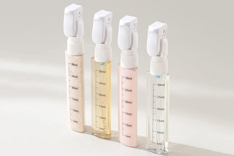 4 in 1 Travel Dispenser with 30ml Travel Bottles Travel Bottles for Shampoo Lotion - White