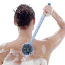 Long Handle Bath Shower Brush Back Scrubber Back Scrubber for Shower Bath Body Brush with Long Handle for Men and Women -Blue