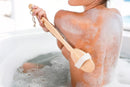 2 Pieces Long Handle Back Shower Brush with Detachable Hand Strap
