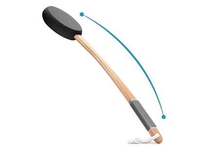 Back and Foot Lotion Applicator with 4 Replacement Pads Sunscreen Applicator Tool - Black