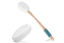 Back and Foot Lotion Applicator with 4 Replacement Pads Sunscreen Applicator Tool - White
