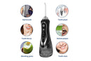 Cordless Electric Water Flosser Dental Oral Irrigator Water Teeth Cleaner Picks for Home Travel with 7 Jet Tips Dental Care -Black