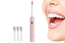 Electric Toothbrush for Adults Powerful Sonic Toothbrush 6 Modes with 4 Replacement Brush Heads - Pink