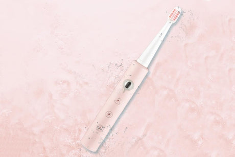 Electric Toothbrush for Adults Powerful Sonic Toothbrush 6 Modes with 4 Replacement Brush Heads - Pink