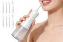 Cordless Rechargeable Portable Water Flosser for Teeth Gums Braces Care and Travel with 8 Flossing Tips