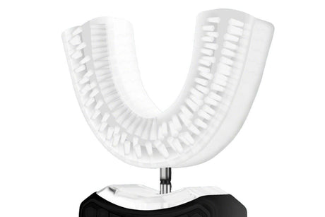 Rechargeable U-Shaped Electric Toothbrush Set for Daily Oral Care - Black
