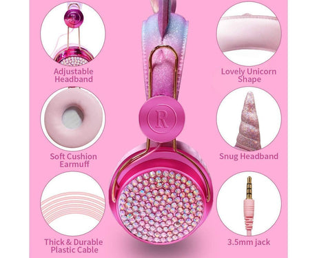 Wireless Headphones - Adjustable Headband - Bluetooth Over On-Ear Headset