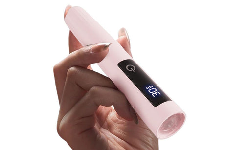 Portable Touch Nail Lamp - Cordless Mini LED Gel Curing UV Light with Timer - Pink