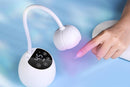 UV LED Nail Lamp Mini Cordless Gel Dryer With Adjustable Gooseneck For Gel Nails - White