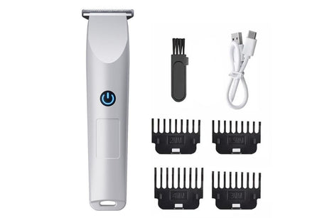 Cordless Hair Clippers for Men Trimmers Set with 4 Guide Combs Rechargeable - White