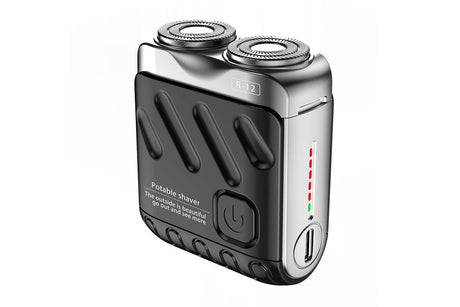 Mini Portable Electric Shaver for Men Wet Dry Waterproof Rechargeable Long Battery Life - Black