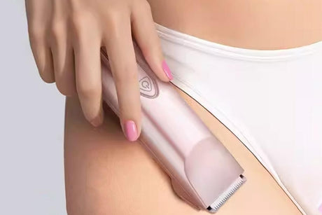 3-in-1 Electric Shaver Nose Hair Trimmer for Face Body Bikini Underarm and Legs - Gold