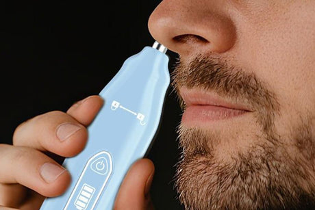 3-in-1 Electric Shaver Nose Hair Trimmer for Face Body Bikini Underarm and Legs - Blue