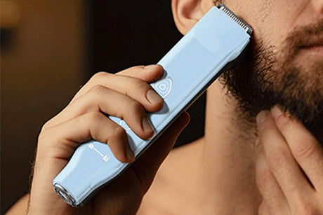 3-in-1 Electric Shaver Nose Hair Trimmer for Face Body Bikini Underarm and Legs - Blue