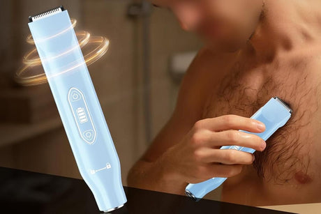 3-in-1 Electric Shaver Nose Hair Trimmer for Face Body Bikini Underarm and Legs - Blue