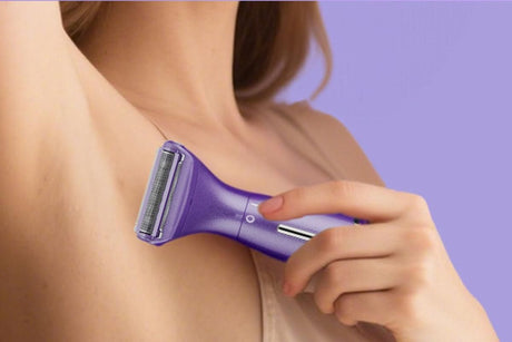 6-in-1 Women Electric Shaver Replaceable Heads for Whole Body Private Epilator Shaving Razor - Purple