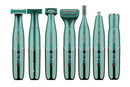 6-in-1 Women Electric Shaver Replaceable Heads for Whole Body Private Epilator Shaving Razor - Green
