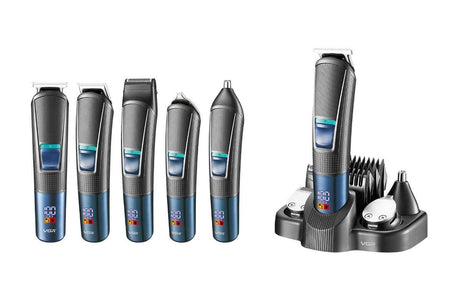 Electric Razor Hair Trimmer for Men 5 in 1 Beard Trimmer Washable Hair Clippers Mens Grooming Kit for Nose Mustache Body Facial