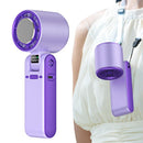 Handheld Portable Fan with Ice Cooler 100-Speed Rechargeable Handheld Fan - Purple