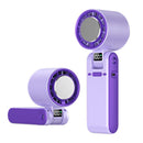 Handheld Portable Fan with Ice Cooler 100-Speed Rechargeable Handheld Fan - Purple