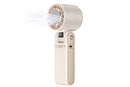 Handheld Portable Fan with Ice Cooler 100-Speed Rechargeable Handheld Fan - Beige
