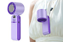 Handheld Portable Fan with Ice Cooler 100-Speed Rechargeable Handheld Fan - Beige