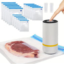 Compact Vacuum Sealer for Food Storage with 15 Reusable Vacuum Bags