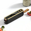 Mini Vacuum Sealer Machine Cordless Food Vacuum Sealer for Freezer Storage Meal Prep - Black