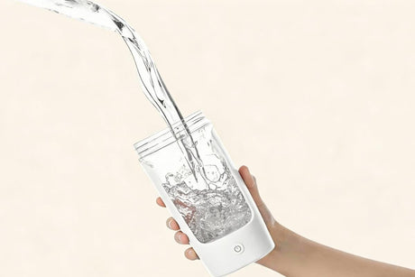 Electric Shaker Bottle USB Rechargeable Protein Mixer Cup Auto Blending Mug - White
