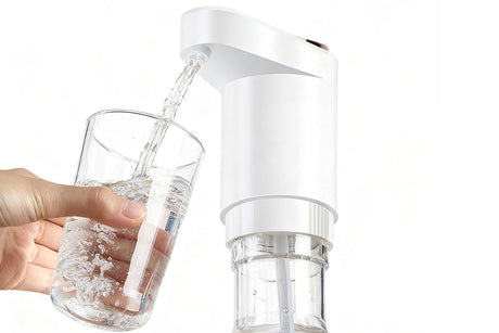 Portable Electric Water Bottle Pump Automatic Dispenser For Home Kitchen Camping - White