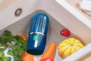 Portable Fruit and Vegetable Cleaning Machine Rechargeable Food Washing Purifier Vegetable Washer -Dark Blue