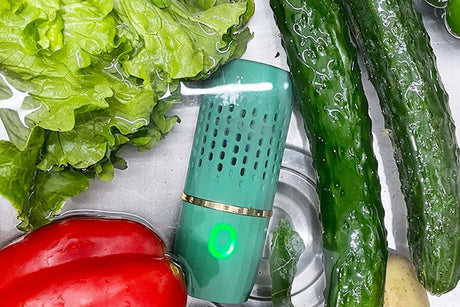 Portable Fruit and Vegetable Cleaning Machine Rechargeable Food Washing Purifier Vegetable Washer -Green