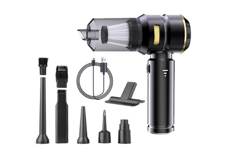 Cordless Handheld Car Vacuum Cleaner 4-in-1 Wireless Vacuum with Brushless Motor Mini Car Vaacuum Cleaner -Black