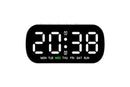Electric Digital Alarm Clock LED Display Battery Backup Snooze Dual Alarm Clock - White