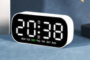 Electric Digital Alarm Clock LED Display Battery Backup Snooze Dual Alarm Clock - White