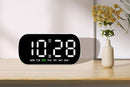 Electric Digital Alarm Clock LED Display Battery Backup Snooze Dual Alarm Clock - White
