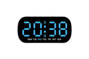 Electric Digital Alarm Clock LED Display Battery Backup Snooze Dual Alarm Clock - White