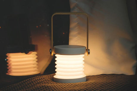 LED Desk Lamp for Office Home Wireless Reading Lamp Dimmable Foldable LED Night Light Portable Camping Flashlight Table Lamp -Grey