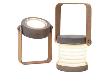 LED Desk Lamp for Office Home Wireless Reading Lamp Dimmable Foldable LED Night Light Portable Camping Flashlight Table Lamp -White